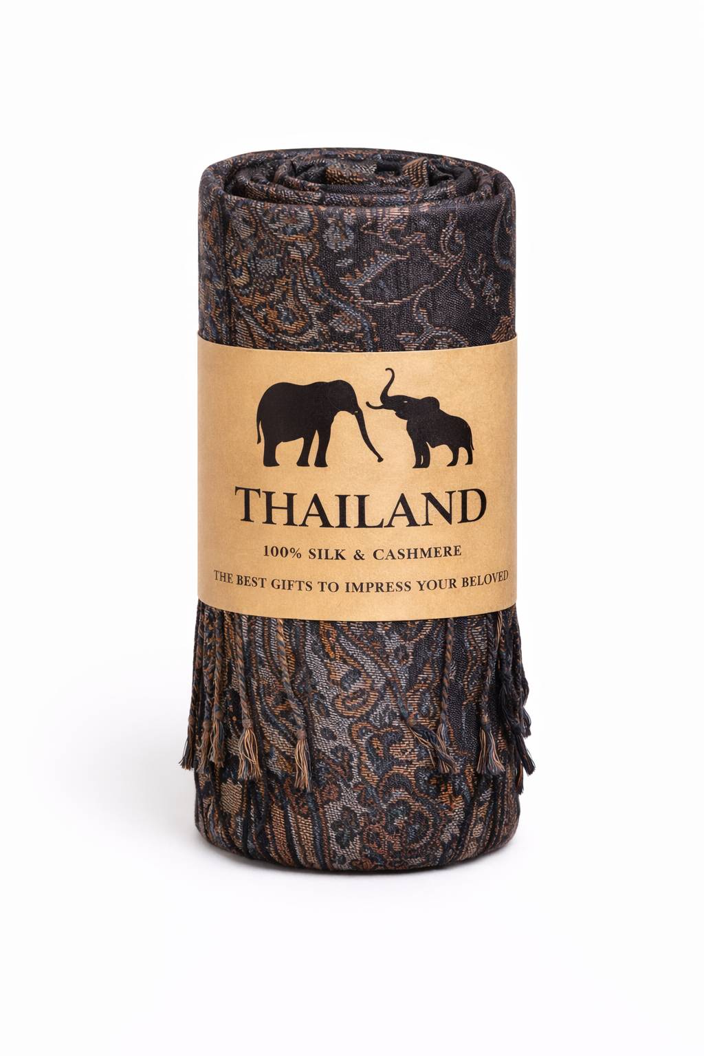 Étole en Soie & Cachemire – Fabrication Artisanale Thaïlandaise